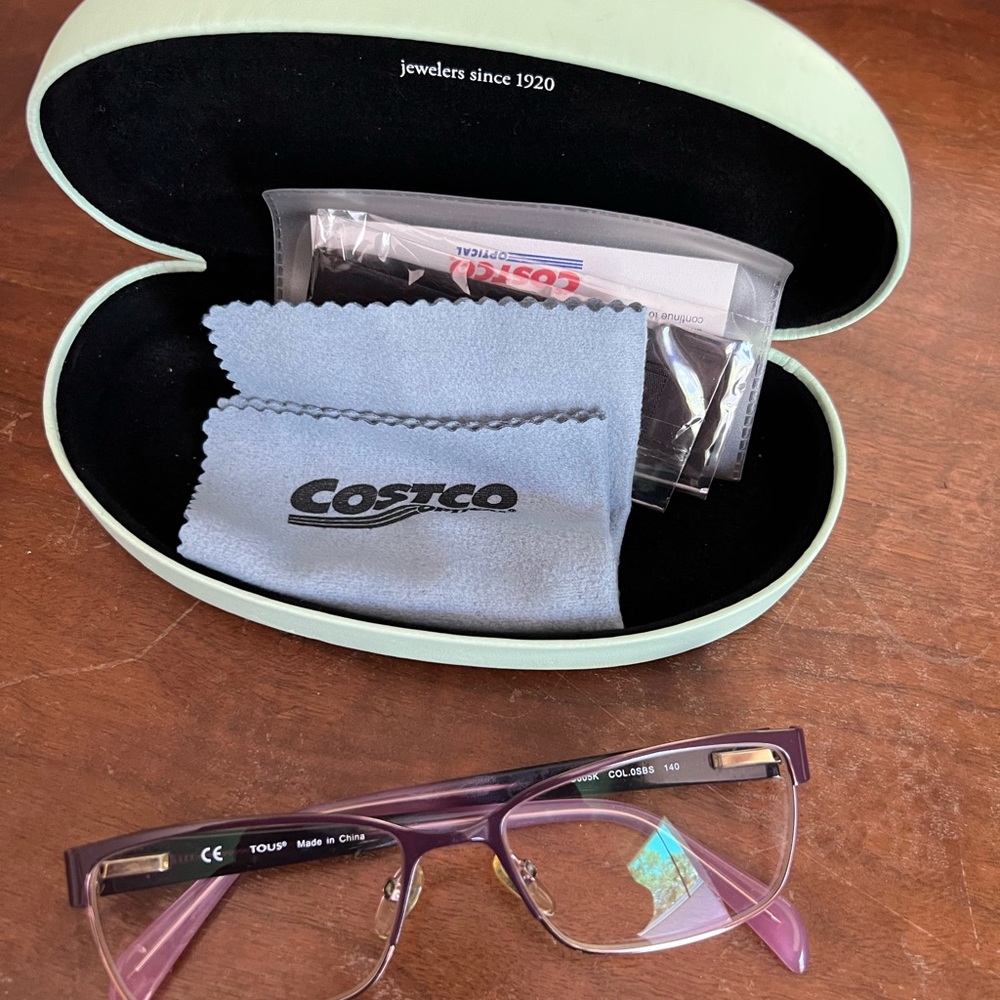 TOUS eye glasses purple and pink